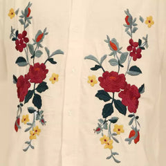 Summer Casual Loose Short Sleeves Vintage Print Lapel Men's Shirt