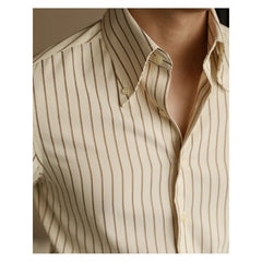 Men's Long Sleeve Fall Slim Fit Casual Striped Shirt
