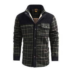 Men's Thermal Plaid Jacket Long-sleeved